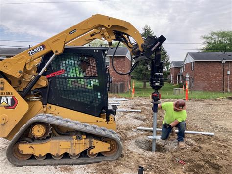 helical skid steer installation